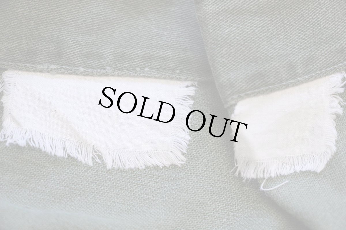 画像6: 60s 米軍 U.S.ARMY コットンサテン ユーティリティ ベイカーパンツ オリーブグリーン M (6)