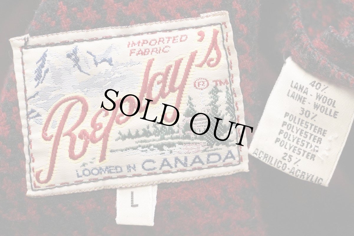 画像4: 90s イタリア製 REPLAY BLUE JEANS リプレイ パチポケ オンブレチェック ウール混 ベスト 赤×黒 L (4)