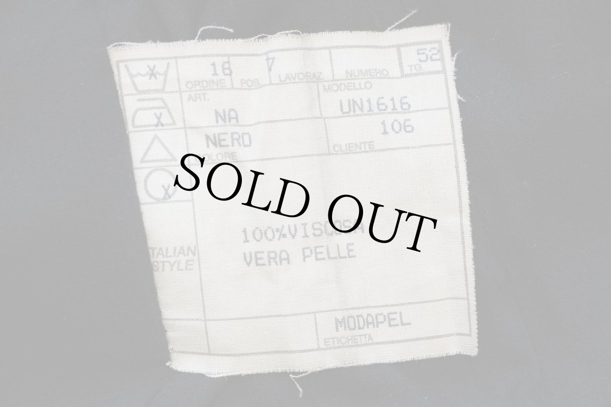 画像5: 90s MODAPEL レザー フィールドコート 黒 52 (5)