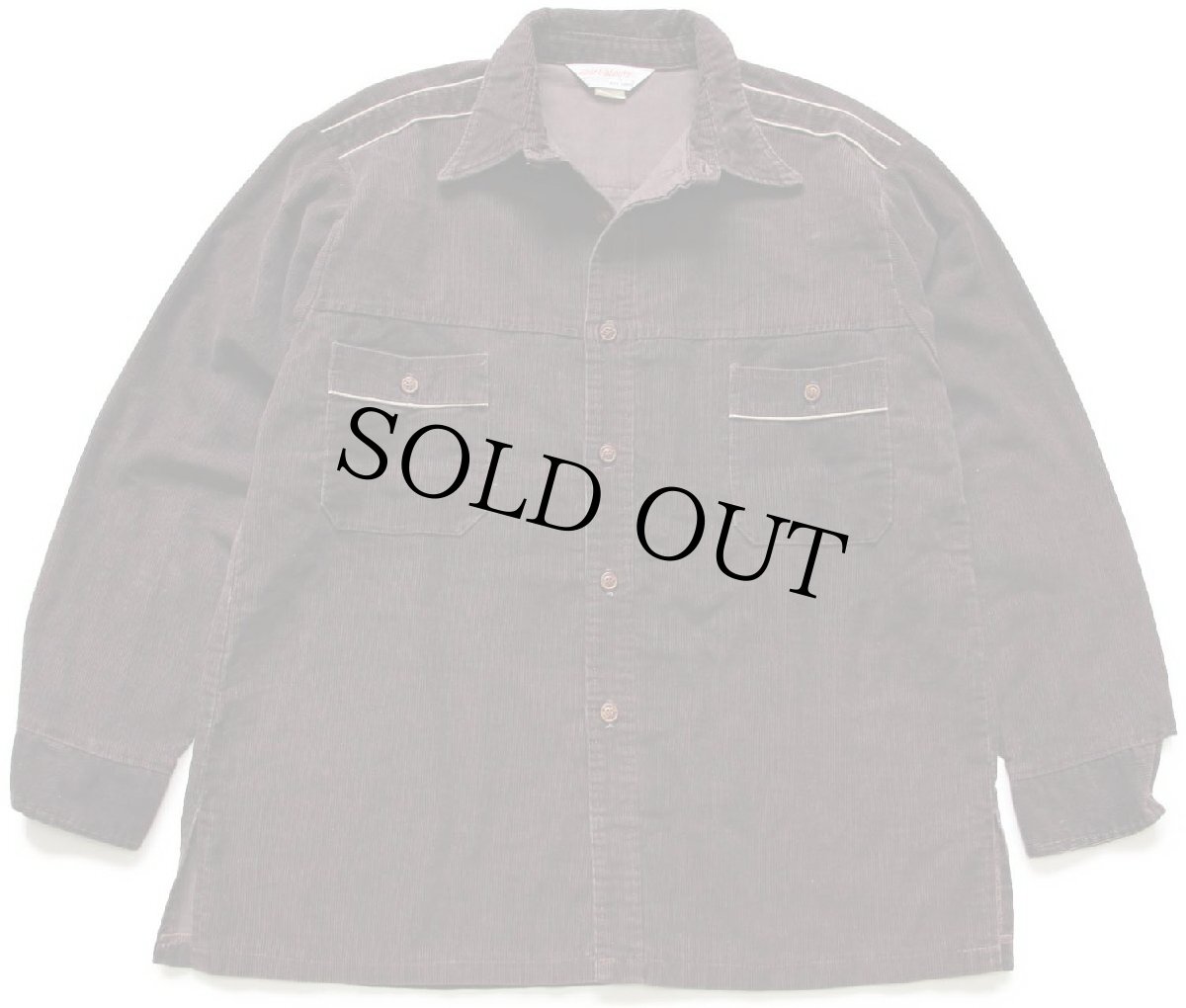 画像1: 70s sport-abouts by BIG YANKビッグヤンク コーデュロイ シャツジャケット 焦げ茶 XL (1)