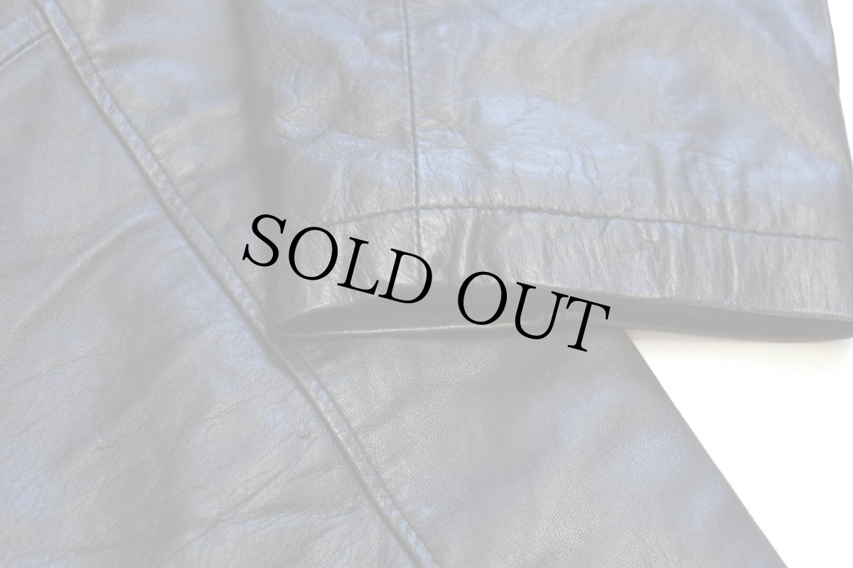 画像8: 90s MODAPEL レザー フィールドコート 黒 52 (8)