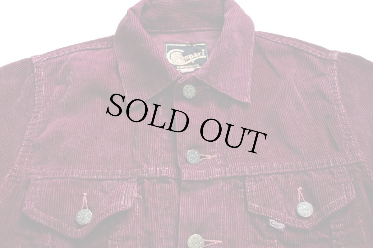 画像3: 70s Campari コーデュロイジャケット ワインレッド 36 (3)