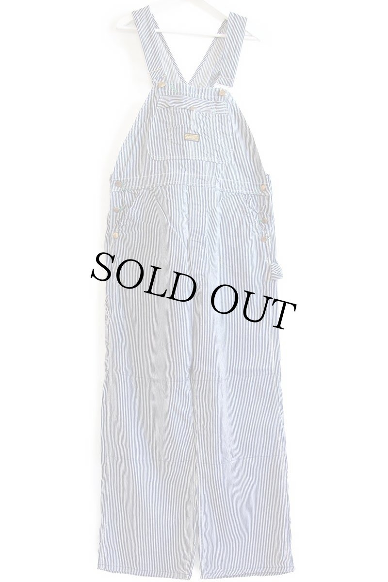 画像2: 70s USA製 SANFORIZED ヒッコリー ストライプ オーバーオール w41 (2)