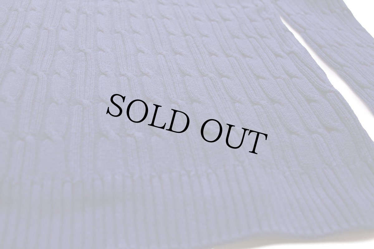 画像5: 90s USA製 Brooks Brothersブルックスブラザーズ ケーブル編み コットンニット セーター 青紺 L (5)