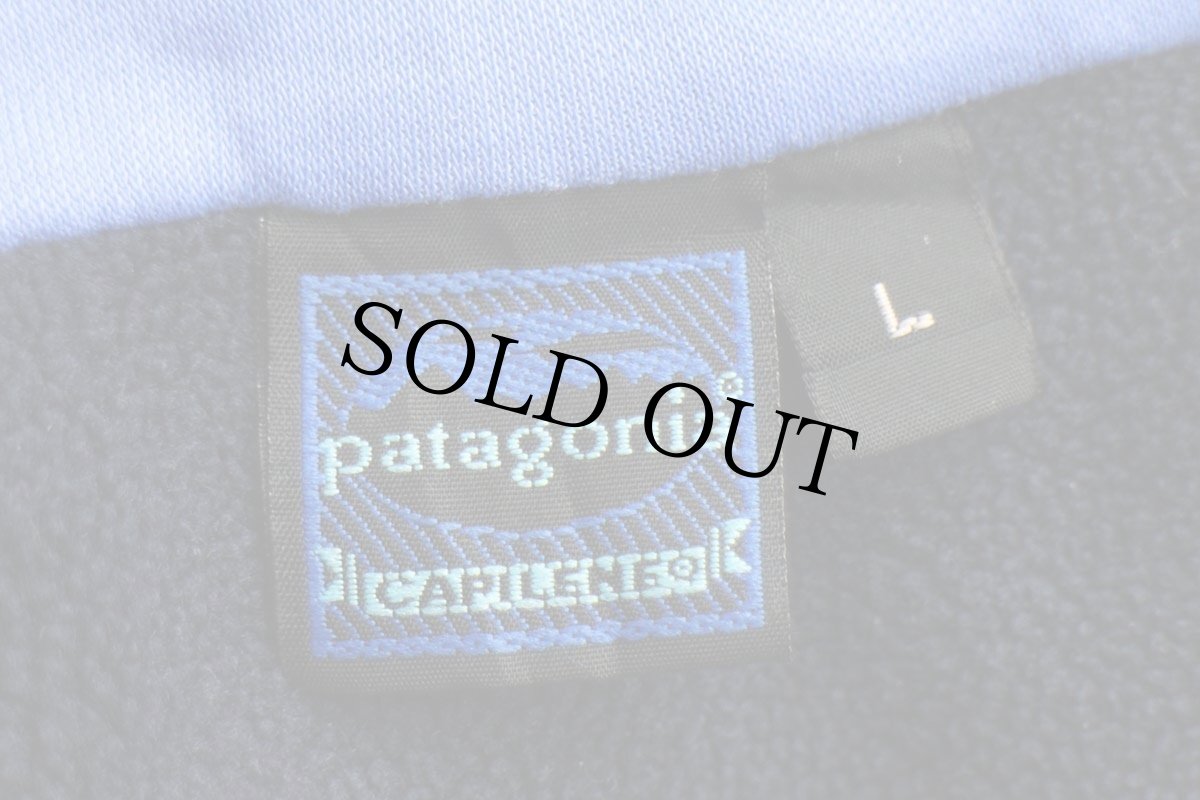 画像4: 90s patagoniaパタゴニア CAPILENEキャプリーン ハイネック ハーフジップ インナー フリース 紺 L (4)