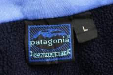 画像4: 90s patagoniaパタゴニア CAPILENEキャプリーン ハイネック ハーフジップ インナー フリース 紺 L (4)