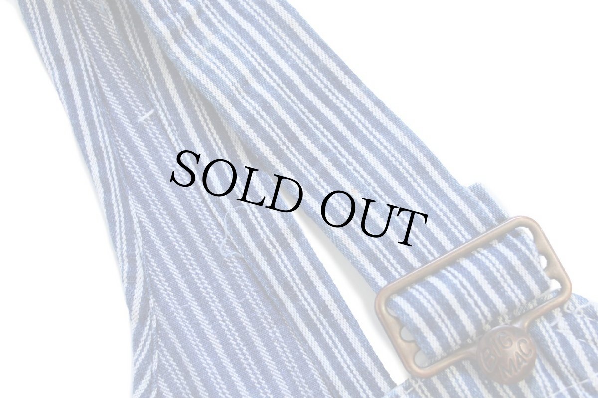 画像8: 60s USA製 Penneys BIGMACビッグマック ランダムヒッコリー ストライプ オーバーオール w35 (8)