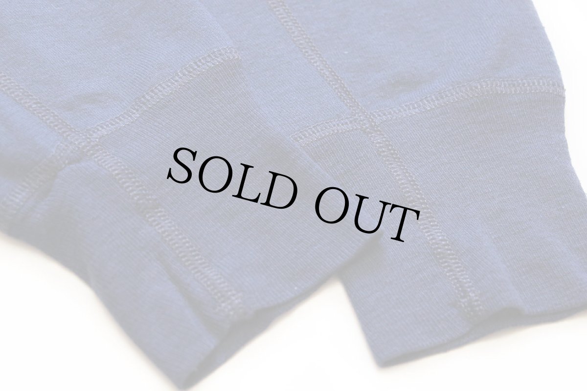 画像6: 90s USA製 duofold ヘンリーネック 2レイヤー アンダーシャツ 紺 L (6)