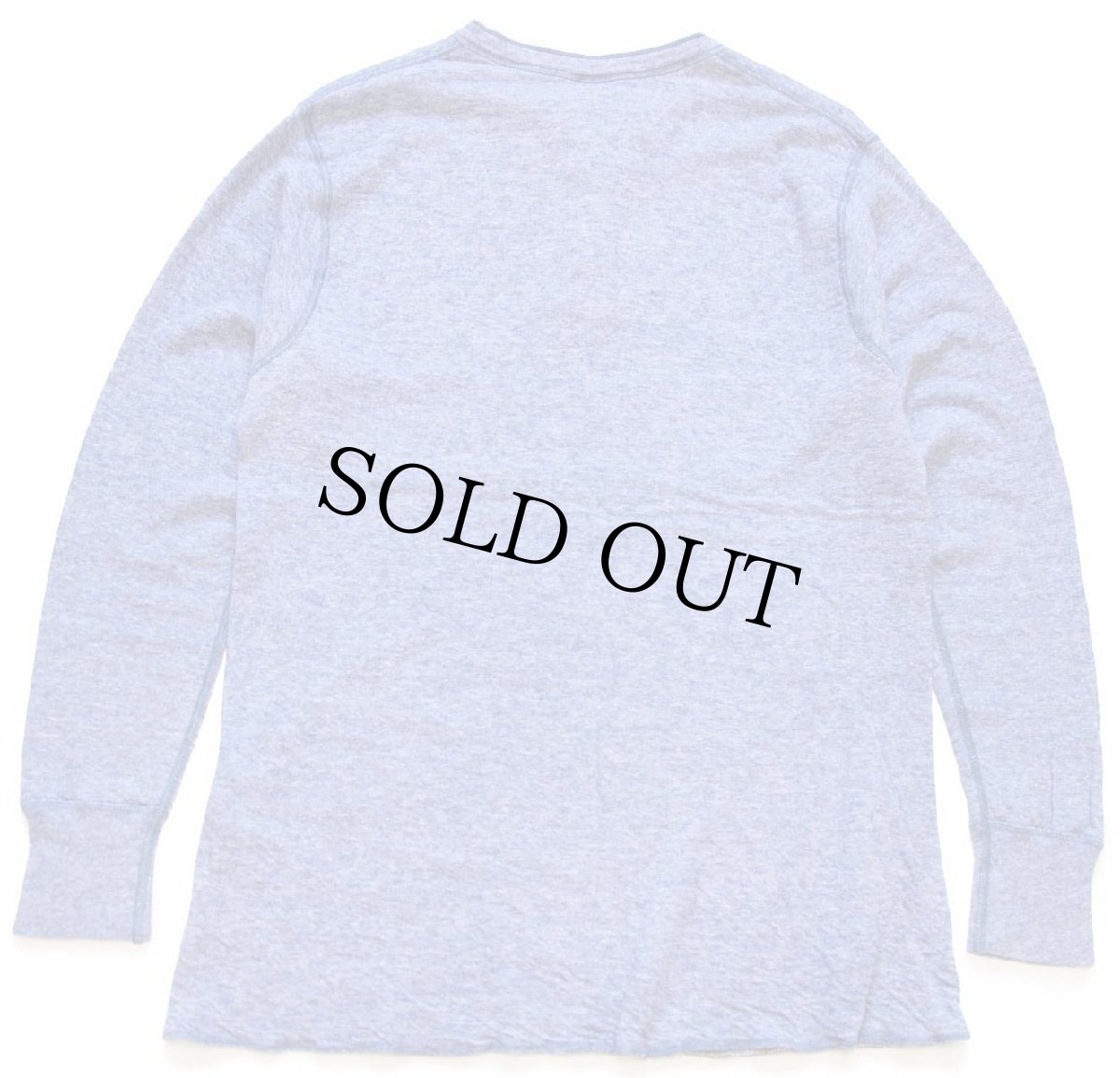 画像3: 90s USA製 duofold ヘンリーネック 2レイヤー アンダーシャツ 杢ブルー (3)