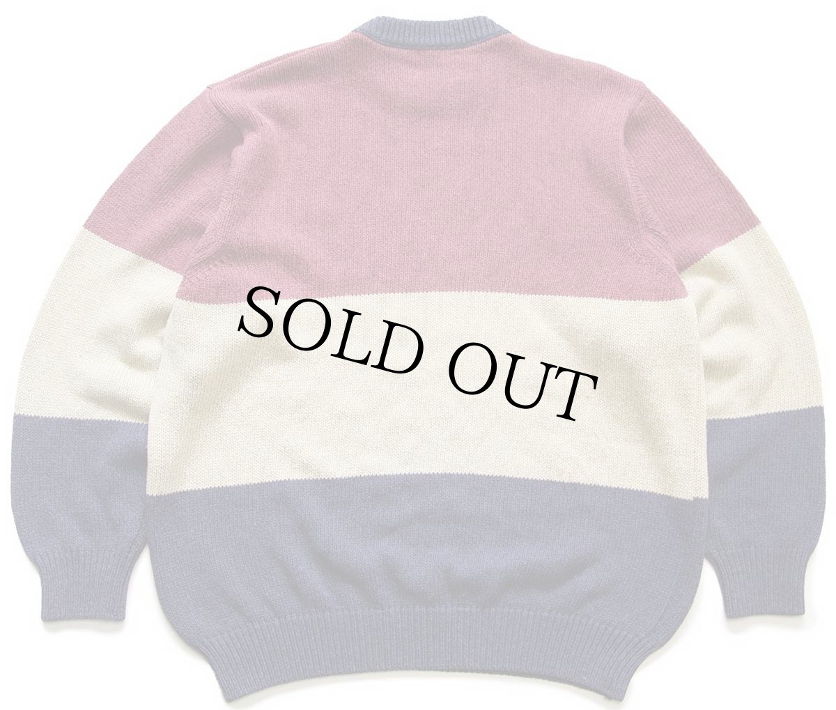 画像2: 90s イタリア製 Levi'sリーバイス マルチカラー 切り替え コットン×アクリルニット セーター M★ユーロ (2)