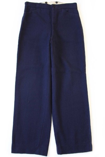 40s UNKNOWN シンチバック サイドライン スラックス ウール