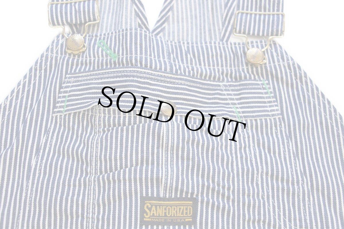 画像4: 70s USA製 SANFORIZED ヒッコリー ストライプ オーバーオール w41 (4)