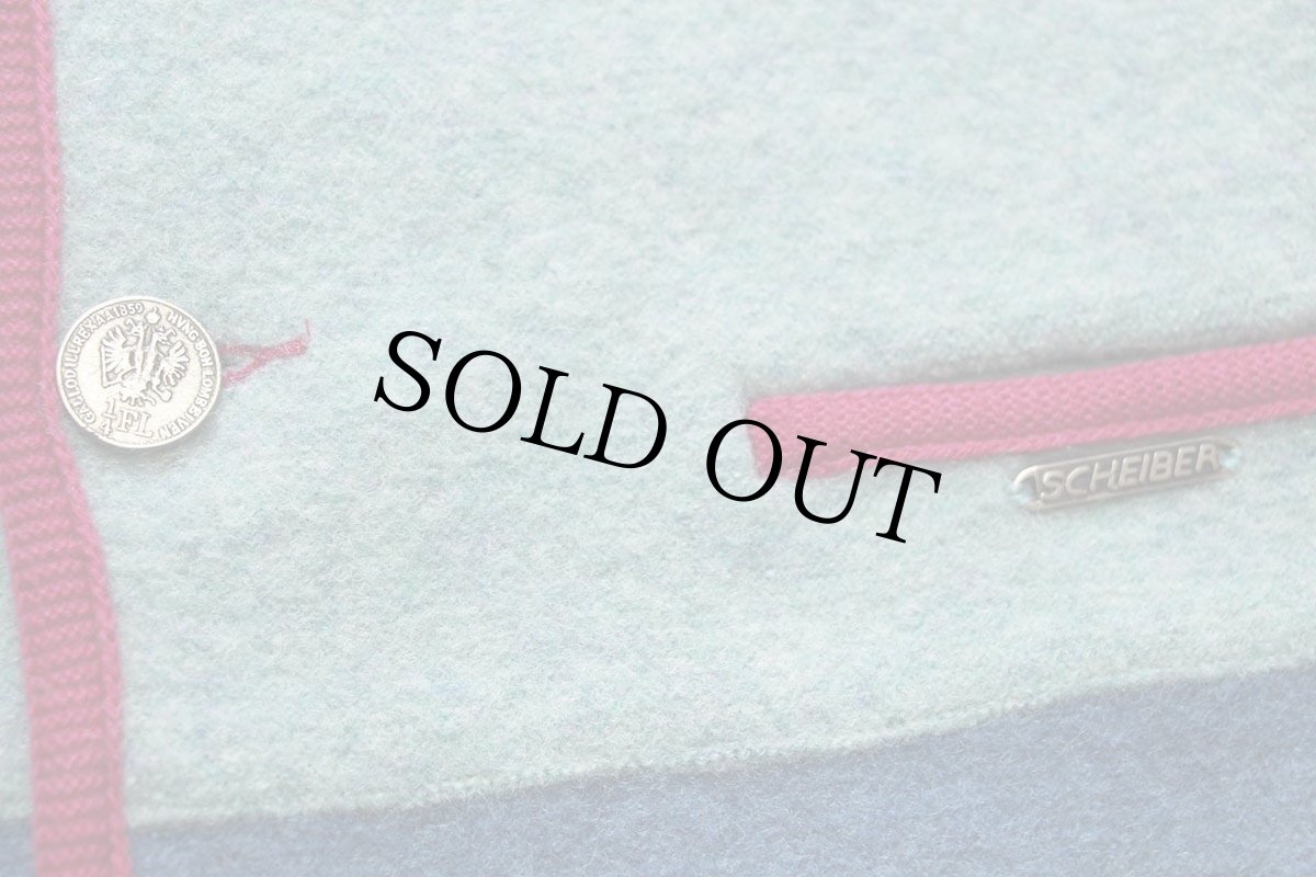 画像6: オーストリア製 SIGI SCHEIBER バルーン アップリケ アート ノーカラー チロリアン ボイルドウール ジャケット (6)