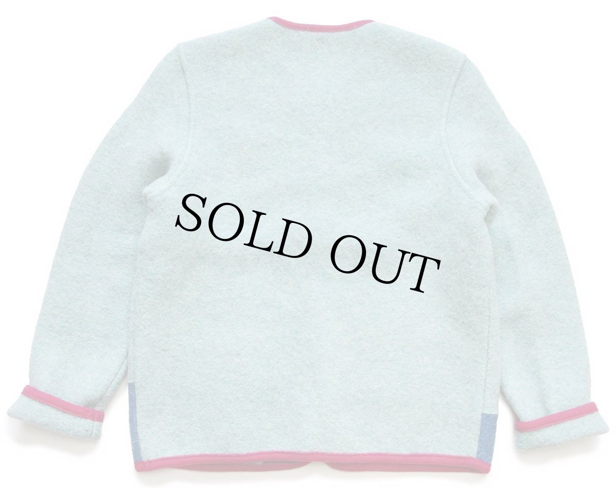 画像2: オーストリア製 SIGI SCHEIBER バルーン アップリケ アート ノーカラー チロリアン ボイルドウール ジャケット (2)