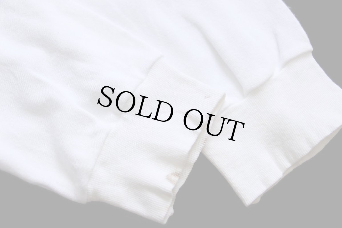 画像6: 90s USA製 duofold 無地 タートルネック コットン 長袖Tシャツ 白 L (6)