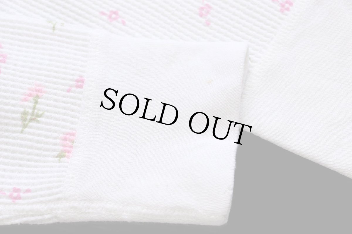 画像6: 80s Sears フラワー 総柄 サーマルシャツ L (6)