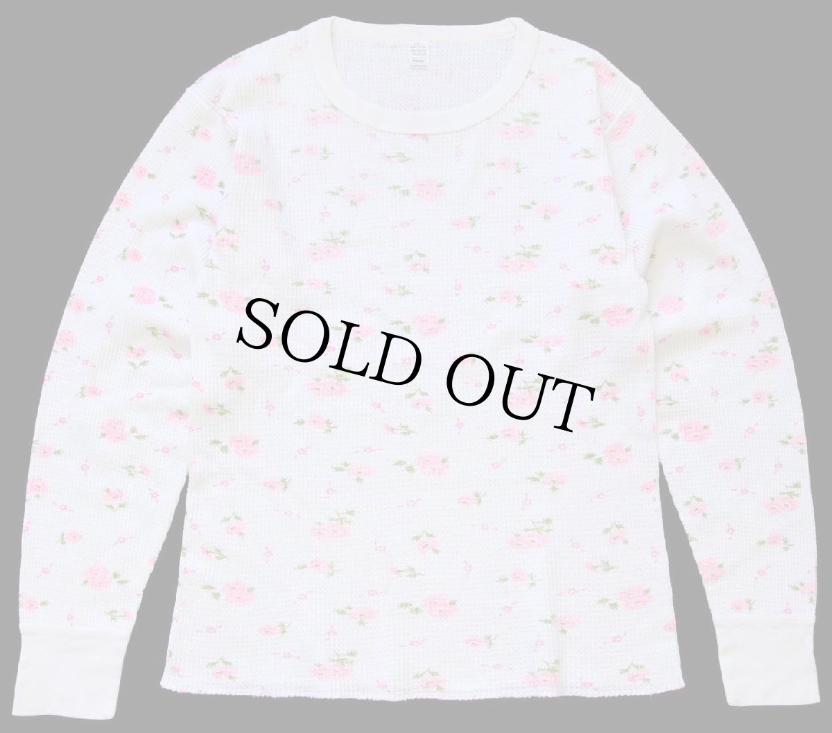 画像2: 80s Sears フラワー 総柄 サーマルシャツ L (2)