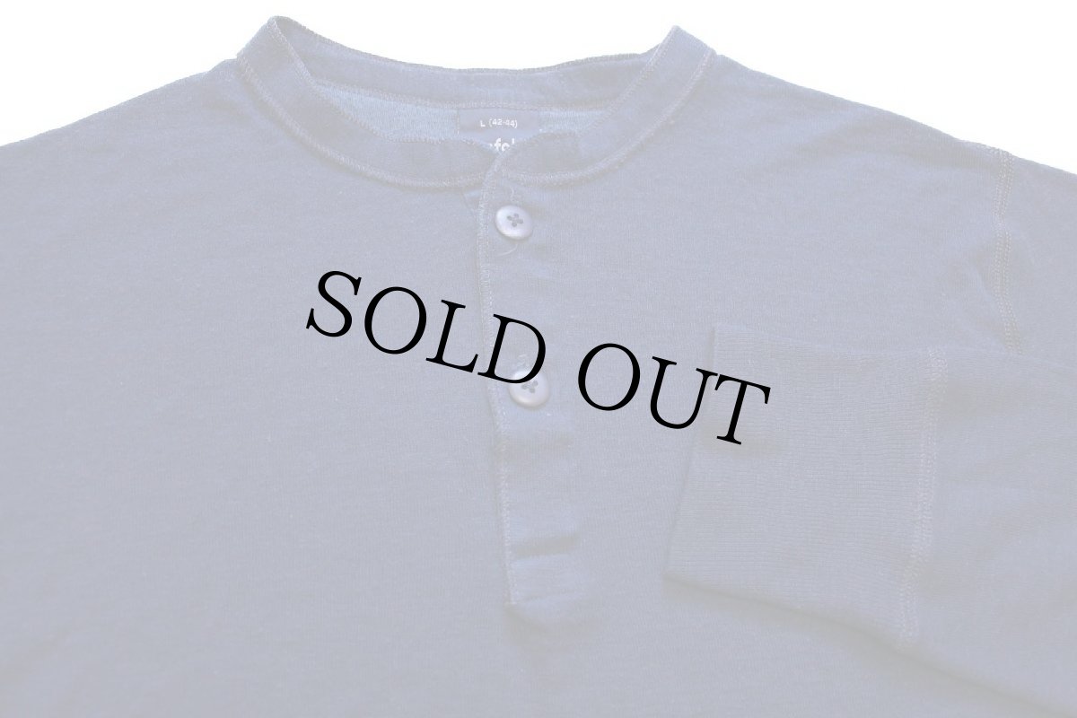 画像4: 90s USA製 duofold ヘンリーネック 2レイヤー アンダーシャツ 紺 L (4)