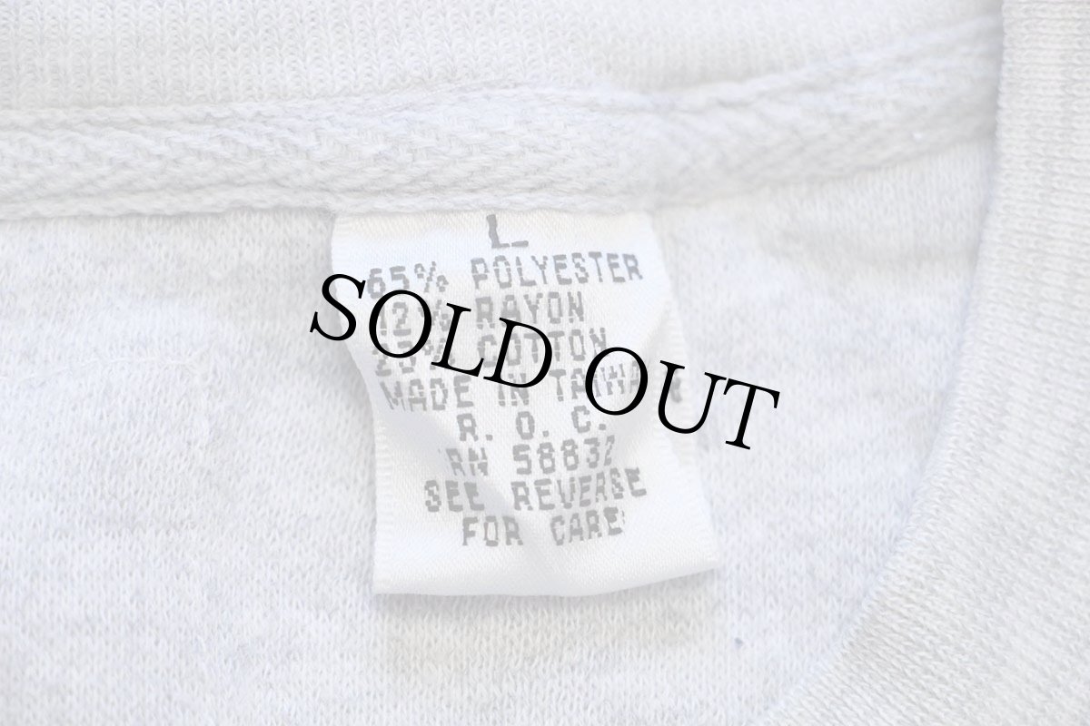 画像4: 90s スヌーピー 刺繍 スウェット 杢グレー L (4)