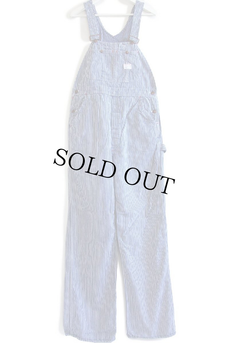 画像2: 60s USA製 Penneys BIGMACビッグマック ランダムヒッコリー ストライプ オーバーオール w35 (2)