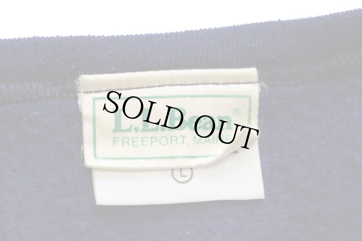 画像5: 90s USA製 L.L.Bean ヘンリーネック アンダーシャツ 紺 L (5)