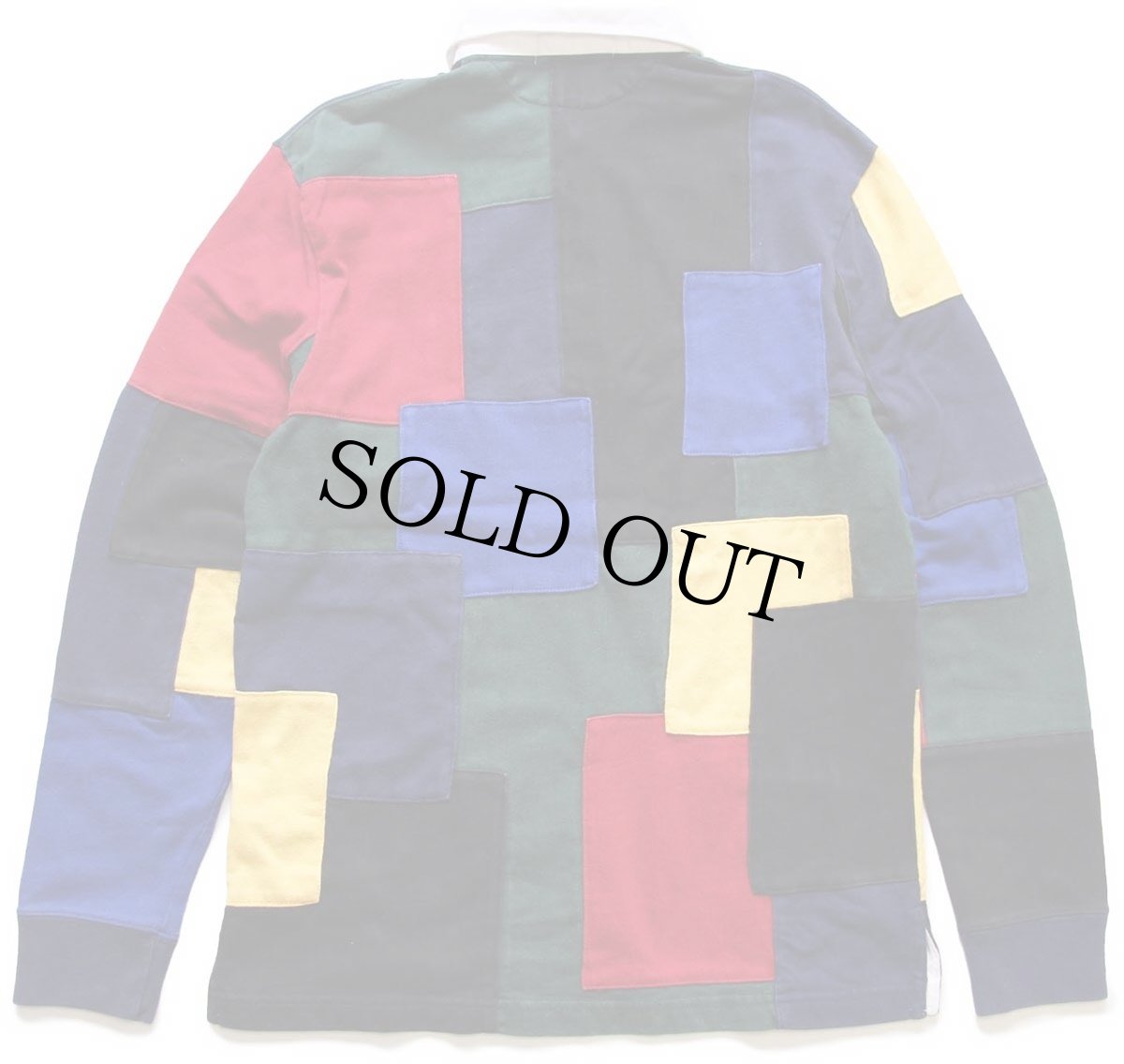 画像2: 00s ポロ ラルフローレン CUSTOM FIT パッチワーク コットン ラガーシャツ M (2)