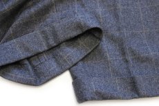 画像8: 00s カナダ製 LANDS'ENDランズエンド ウィンドウペンチェック ツータック スラックス ウールパンツ グレー 36R (8)