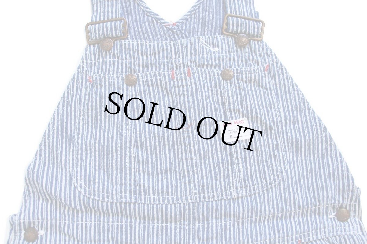 画像4: 60s USA製 Penneys BIGMACビッグマック ランダムヒッコリー ストライプ オーバーオール w35 (4)