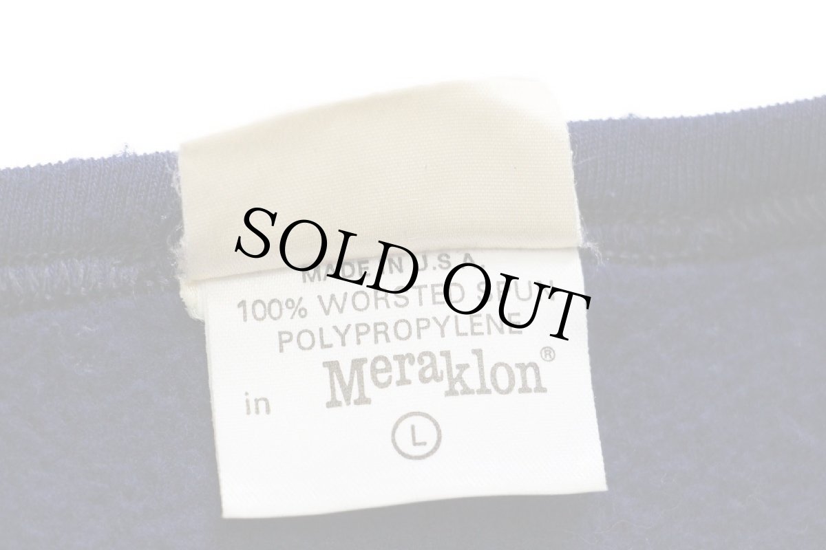 画像6: 90s USA製 L.L.Bean ヘンリーネック アンダーシャツ 紺 L (6)