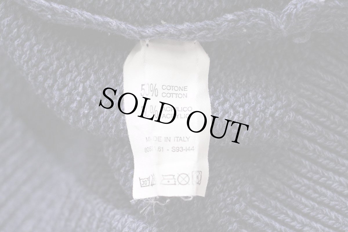 画像5: 90s イタリア製 Levi'sリーバイス マルチカラー 切り替え コットン×アクリルニット セーター M★ユーロ (5)