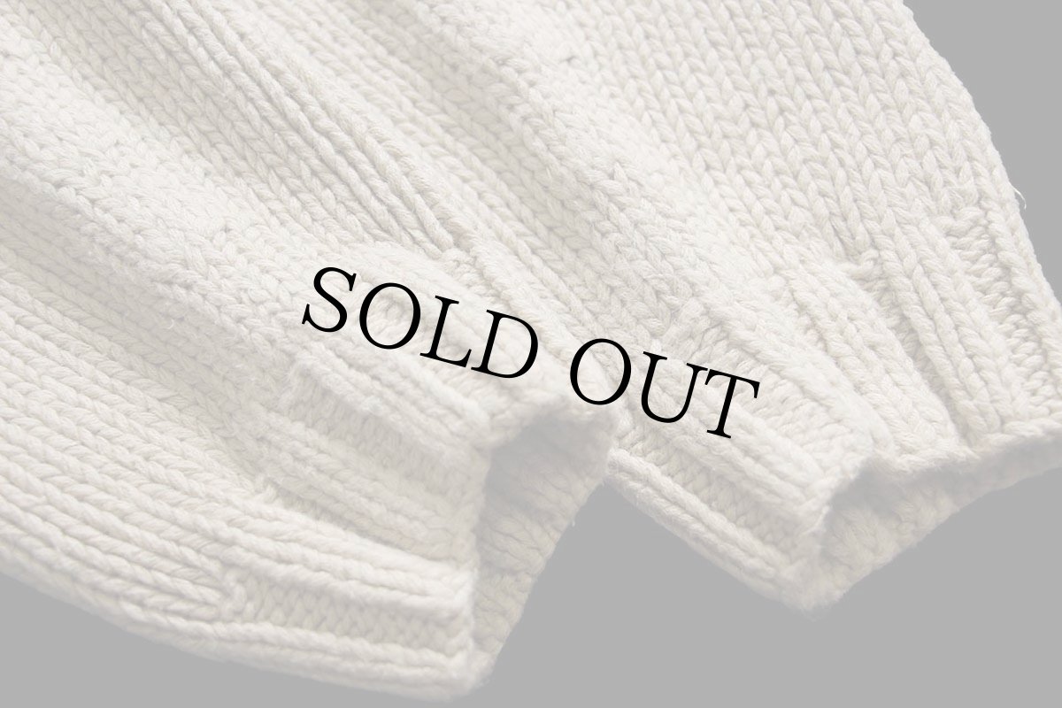 画像7: 00s J.CREW ローゲージ リネン×コットン ハンドニット セーター ベージュ L (7)