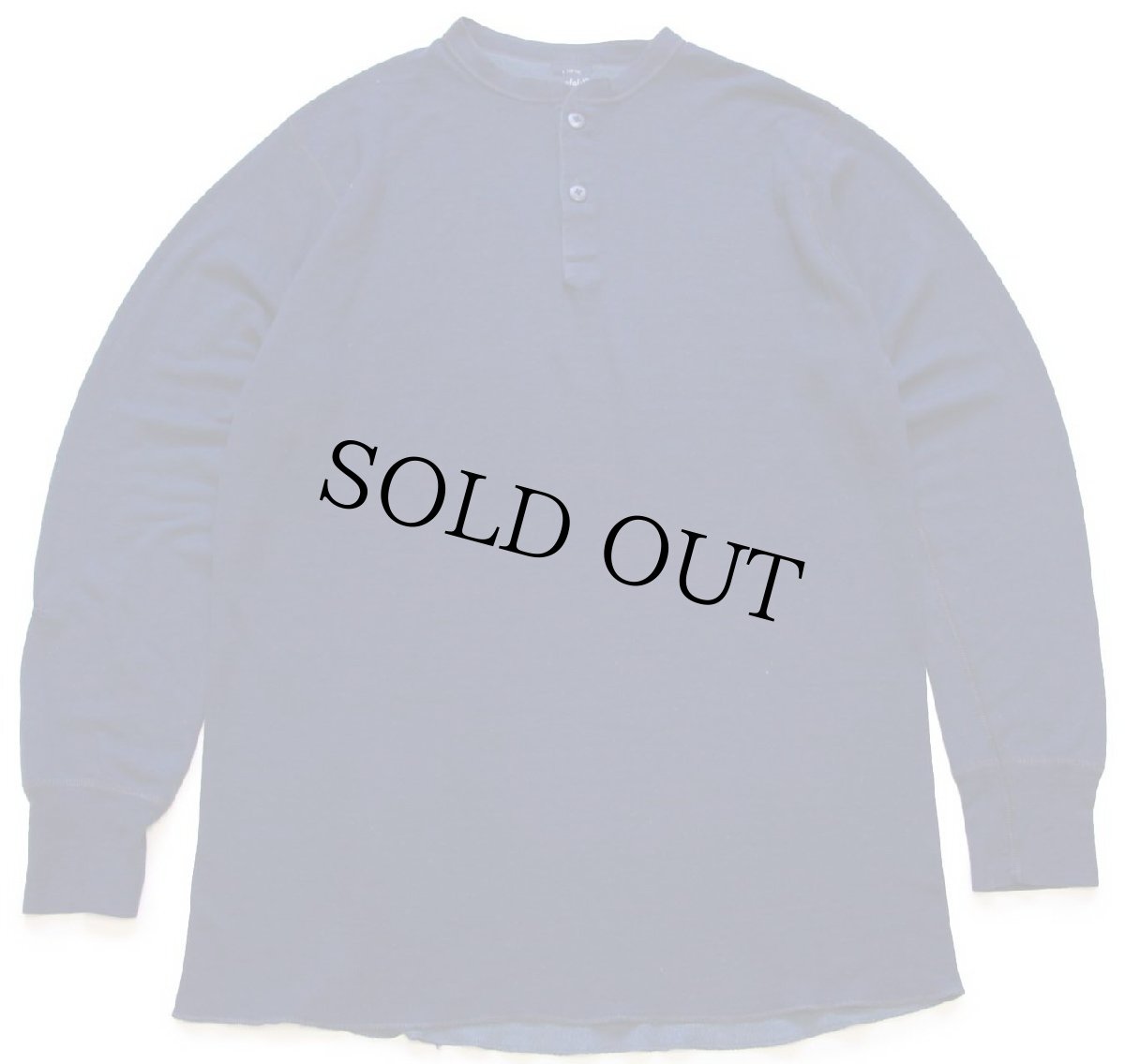 画像2: 90s USA製 duofold ヘンリーネック 2レイヤー アンダーシャツ 紺 L (2)