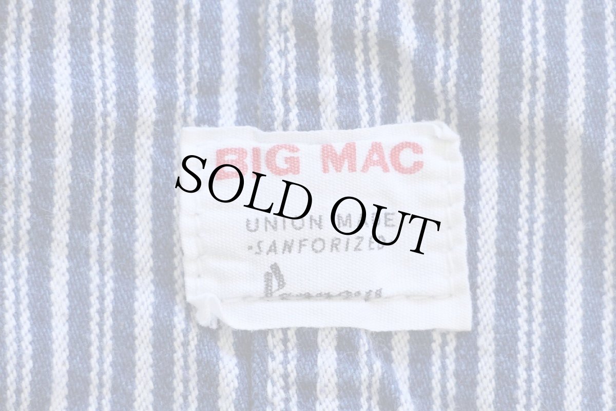 画像5: 60s USA製 Penneys BIGMACビッグマック ランダムヒッコリー ストライプ オーバーオール w35 (5)