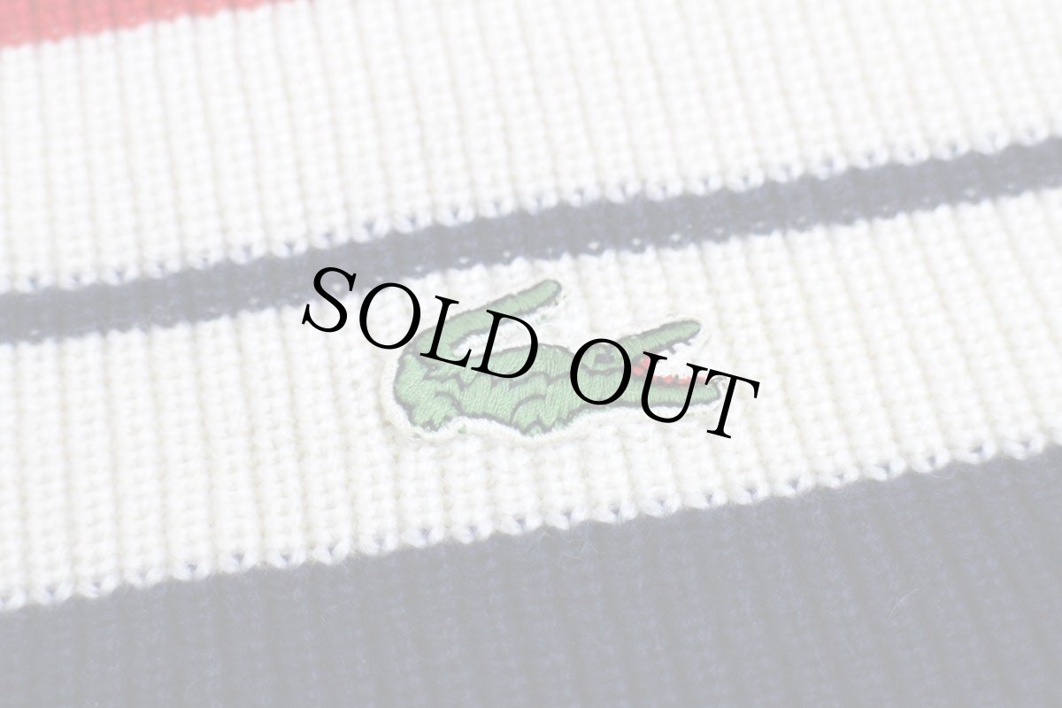 画像7: 70s フランス製 CHEMISE LACOSTE ラコステ マルチカラー 切り替え アクリル ニットキャップ★ニット帽 (7)