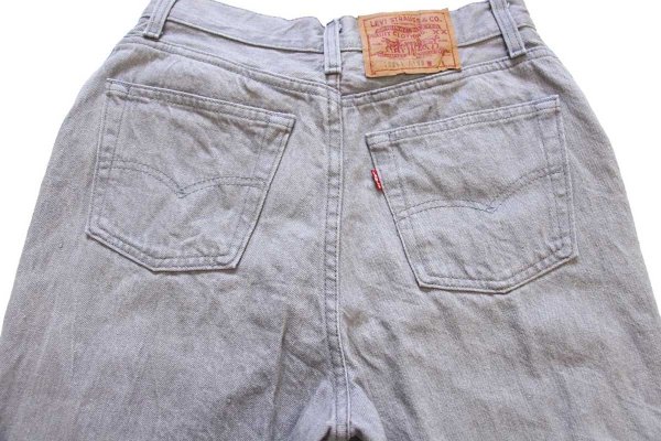 80s USA製 Levi'sリーバイス 18501 先染め グレーデニムパンツ 12
