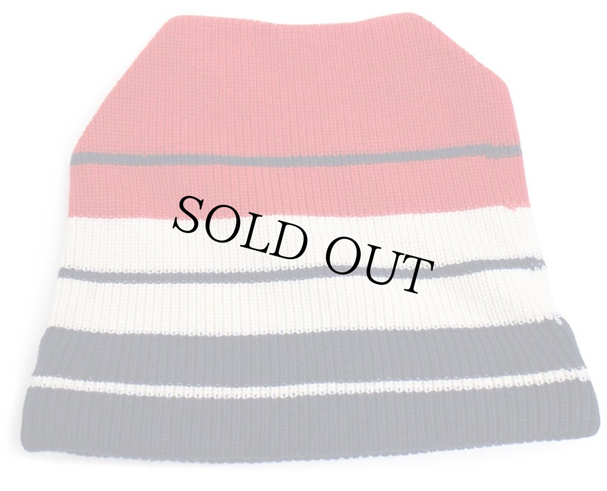 画像5: 70s フランス製 CHEMISE LACOSTE ラコステ マルチカラー 切り替え アクリル ニットキャップ★ニット帽 (5)