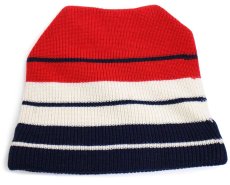 画像5: 70s フランス製 CHEMISE LACOSTE ラコステ マルチカラー 切り替え アクリル ニットキャップ★ニット帽 (5)