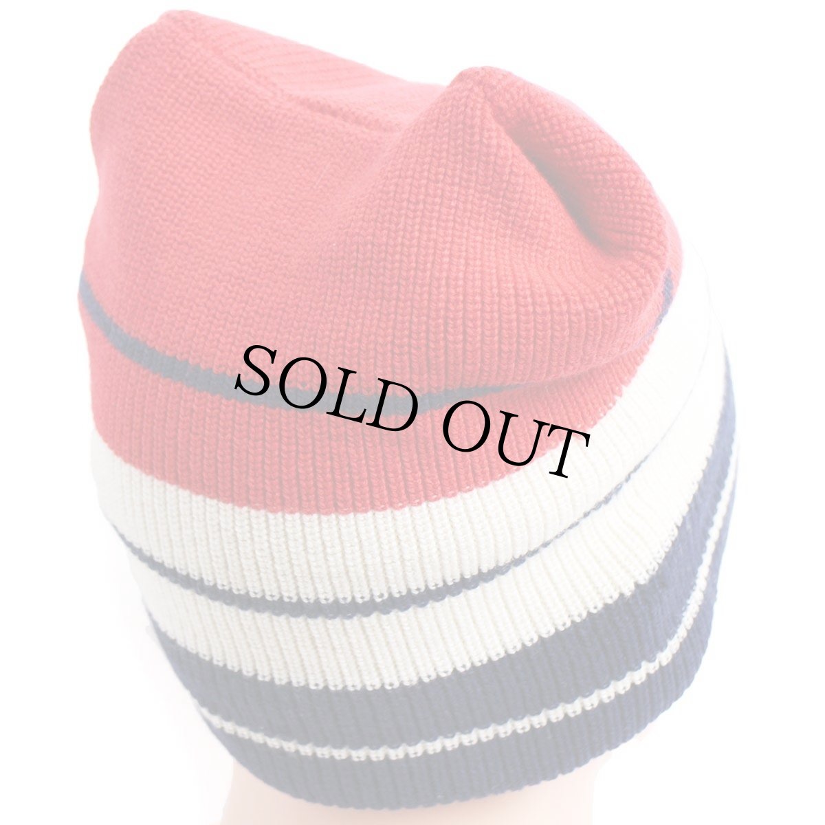 画像2: 70s フランス製 CHEMISE LACOSTE ラコステ マルチカラー 切り替え アクリル ニットキャップ★ニット帽 (2)