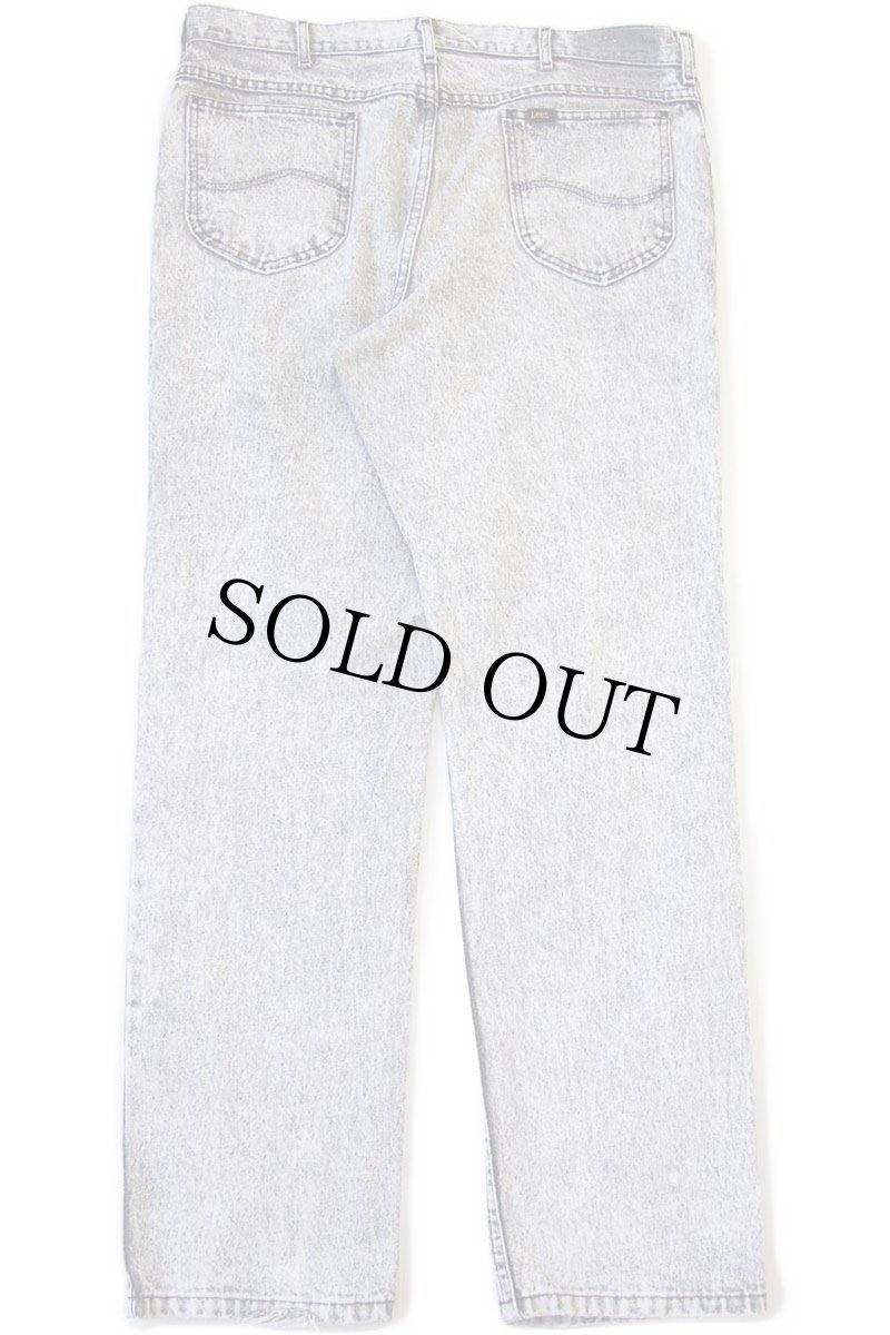 画像3: 90s Leeリー ケミカルウォッシュ ブラック デニムパンツ w38★アシッド (3)