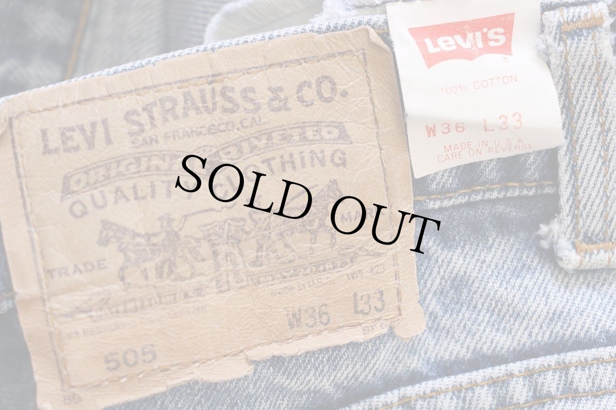 画像6: 90s USA製 Levi'sリーバイス 505 デニムパンツ ヒゲ W36 L33★146 (6)