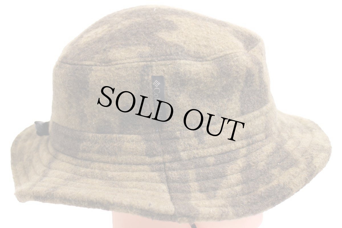 画像3: 00s Columbiaコロンビア 迷彩柄 ウール混 ブーニーハット ブラウン (3)