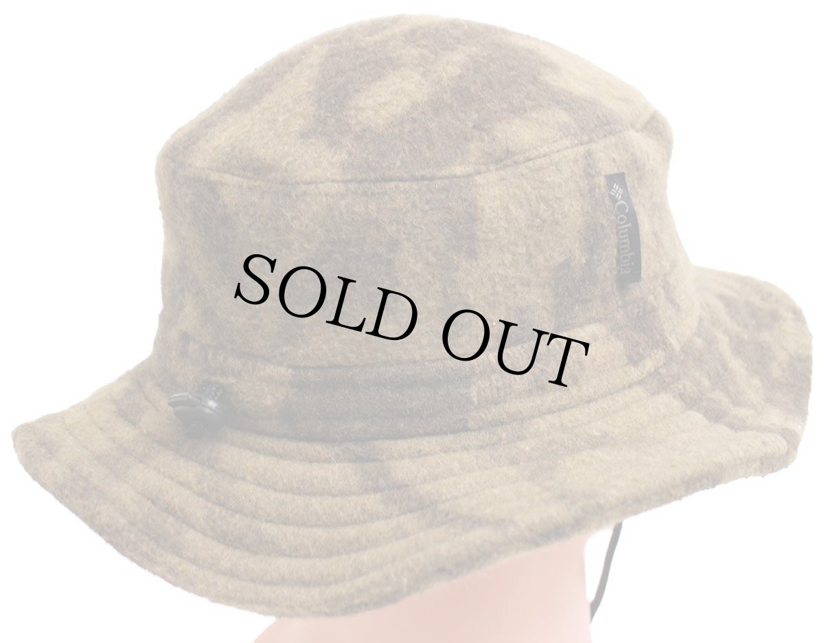 画像4: 00s Columbiaコロンビア 迷彩柄 ウール混 ブーニーハット ブラウン (4)