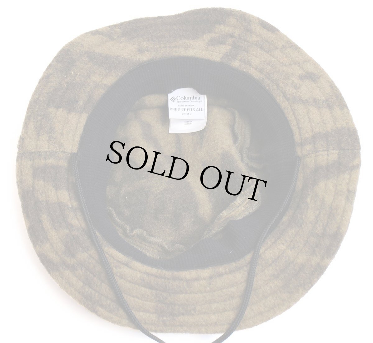 画像6: 00s Columbiaコロンビア 迷彩柄 ウール混 ブーニーハット ブラウン (6)