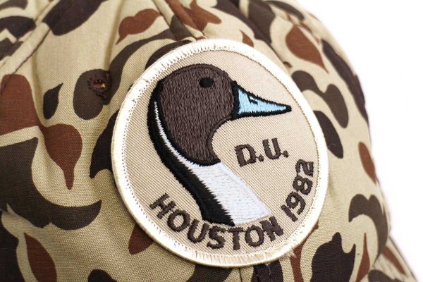 80s D.U. HOUSTON 1982 ダック パッチ付き ダックハンターカモ