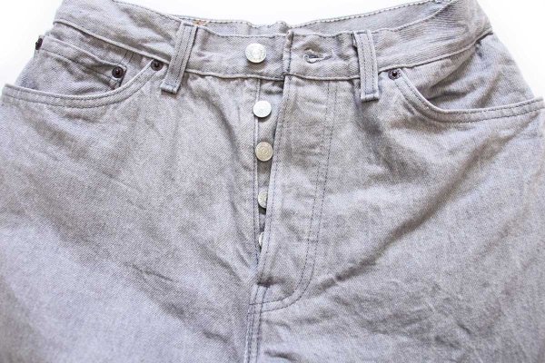 80s USA製 Levi'sリーバイス 18501 先染め グレーデニムパンツ 12