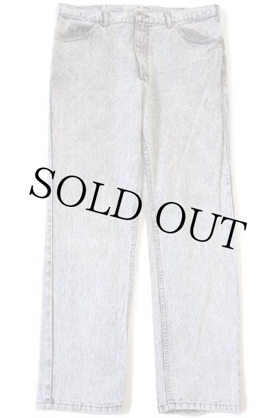 B52【w38】超極太 アカデミクス デニムパンツ 刺繍ロゴ ケミカルウォッシュ 80s USA製 Levi'sリーバイス 505 ケミカルウォッシュ ブラック