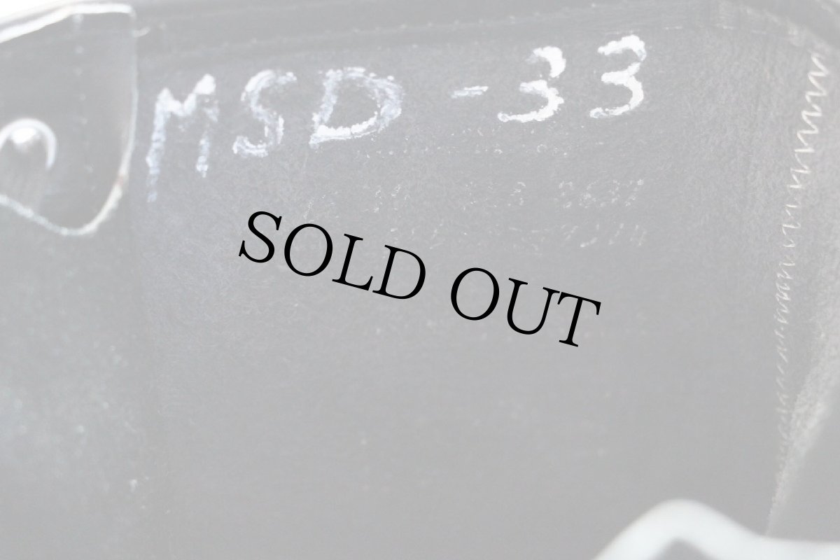 画像7: 80s MSD スチールトゥ サイドジップ 8ホール レザーブーツ 黒 (7)