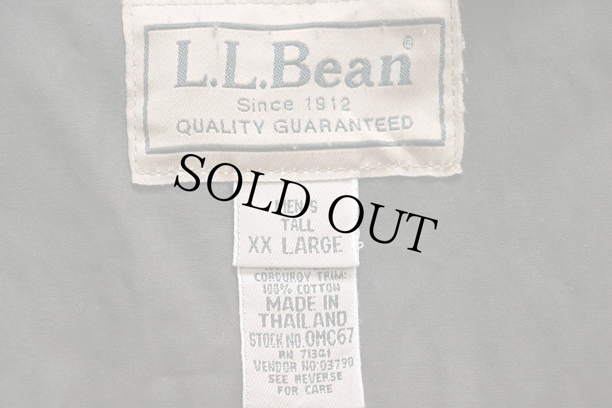 画像4: 00s L.L.Bean タータンチェック ウールライナー ワックスコットン ジャケット オリーブドラブ XXL★特大 (4)