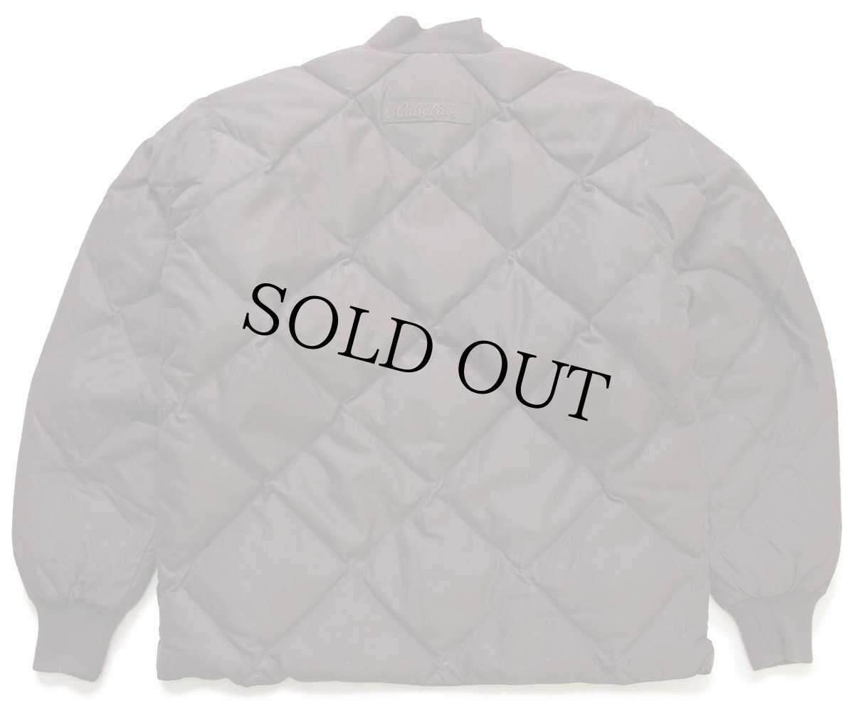 画像2: 00s Cabela'sカベラス キルティング ダウンジャケット 焦げ茶 M (2)