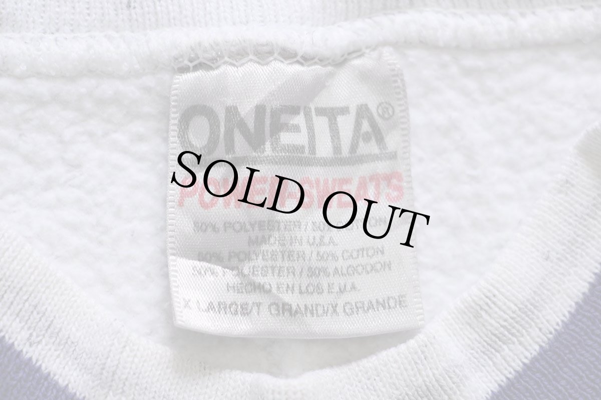 画像5: 90s USA製 TACO BELL タコベル ロゴ刺繍 リブライン スウェット 杢ホワイト XL (5)